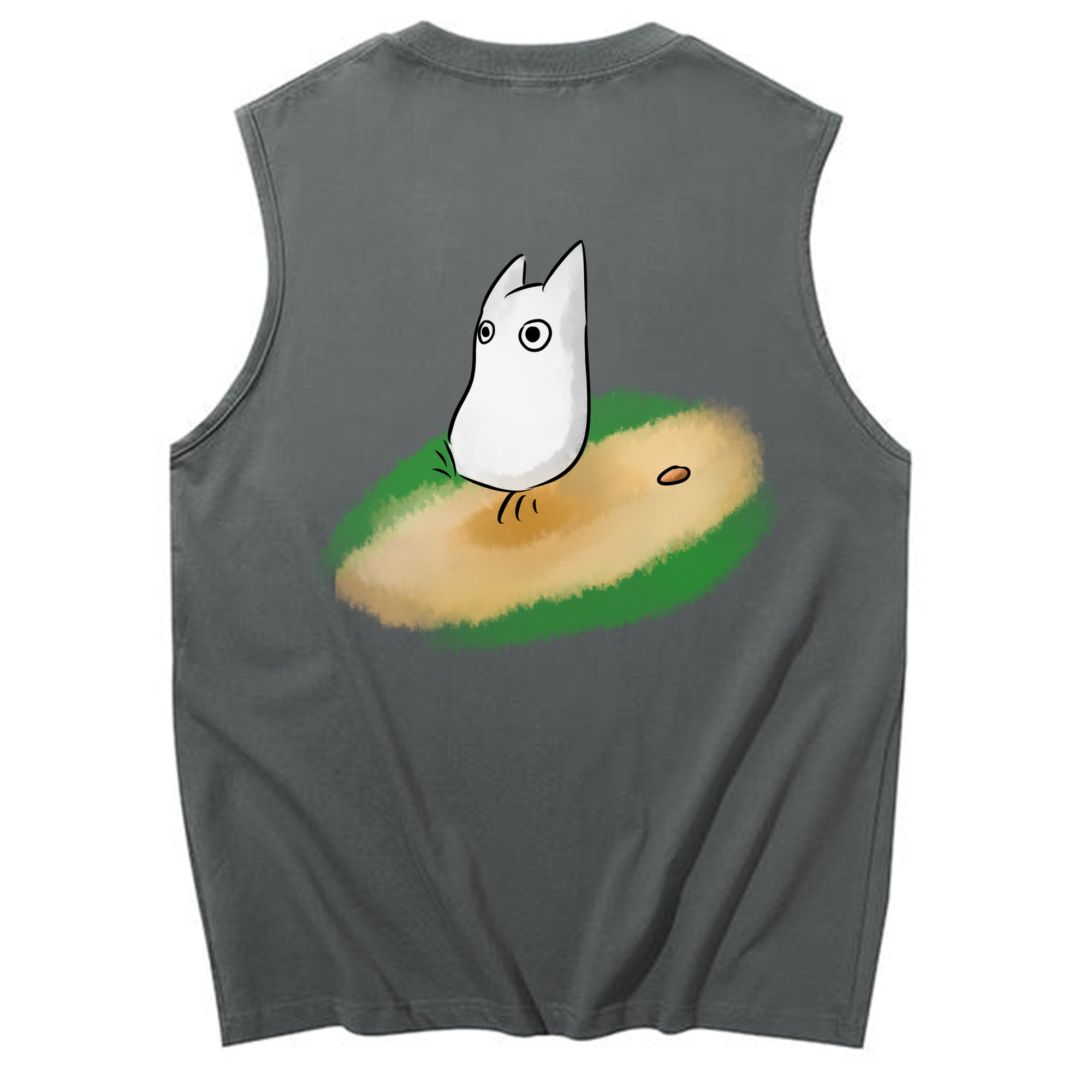 （画像用） となりのトトロ 草壁メイ 草壁サツキ My Neighbor Totoro Satsuki Kusakabe Mei Kusakabe コットン100％タンクトップ（背面プリント）